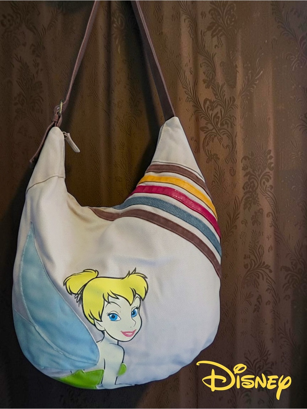 Disney Tinker Bell Cream Shoulder Tote Bag